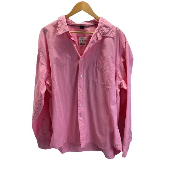 NEW J Crew Mens Button Down Shirt‎ Pink long sleeve career cotton size XL - Picture 1 of 8